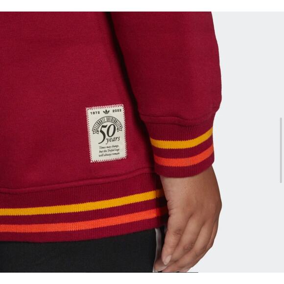 Adidas Womens Originals Legacy Burgundy Class of 72 Hoodie Sweatshirt PLUS 1X - Picture 7 of 11